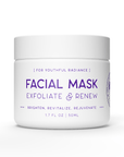 Facial mask with bentonite and kaolin clay for exfoliating and revitalizing skin