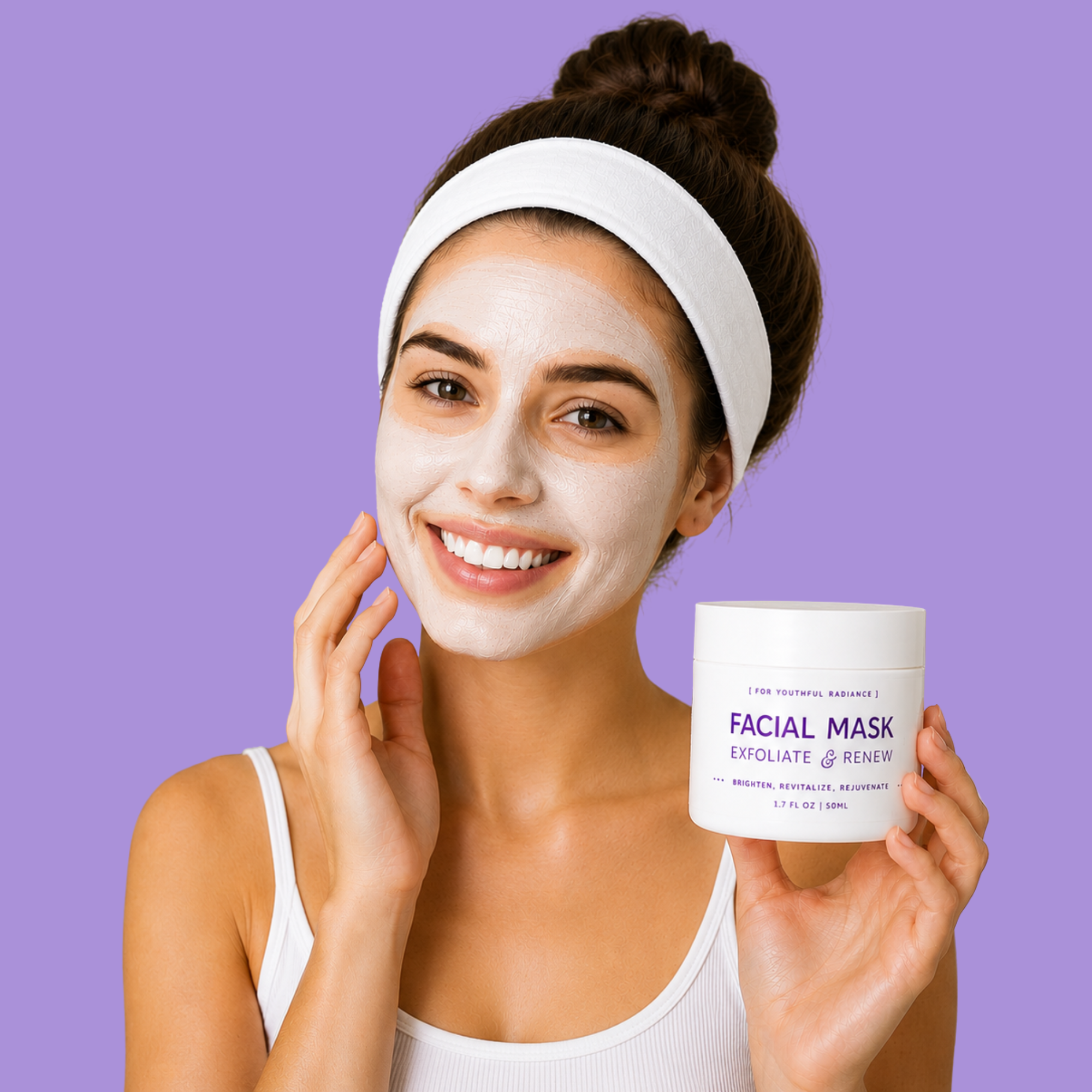 Facial mask with African superfoods for radiant glowing skin