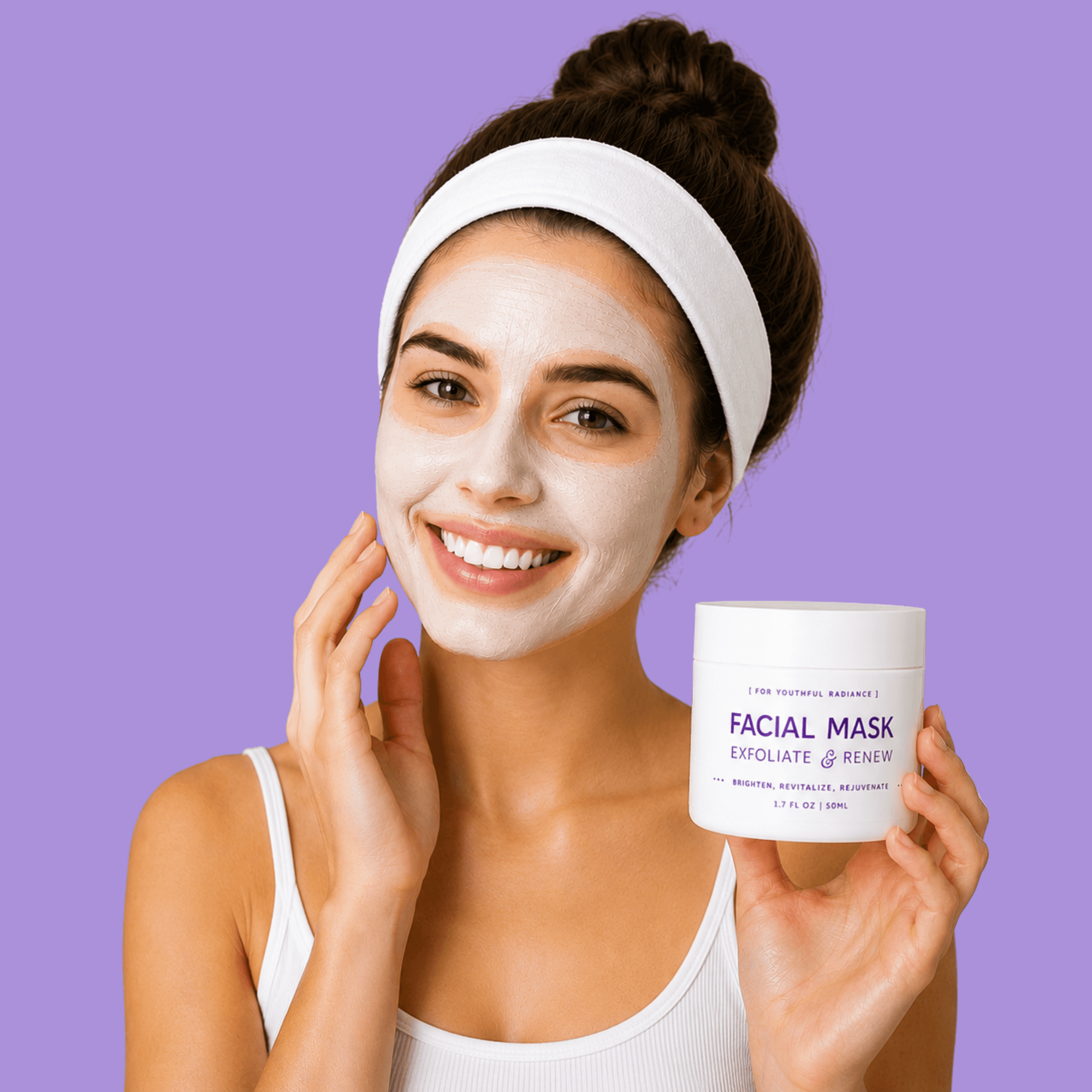 Facial mask with African superfoods for radiant glowing skin