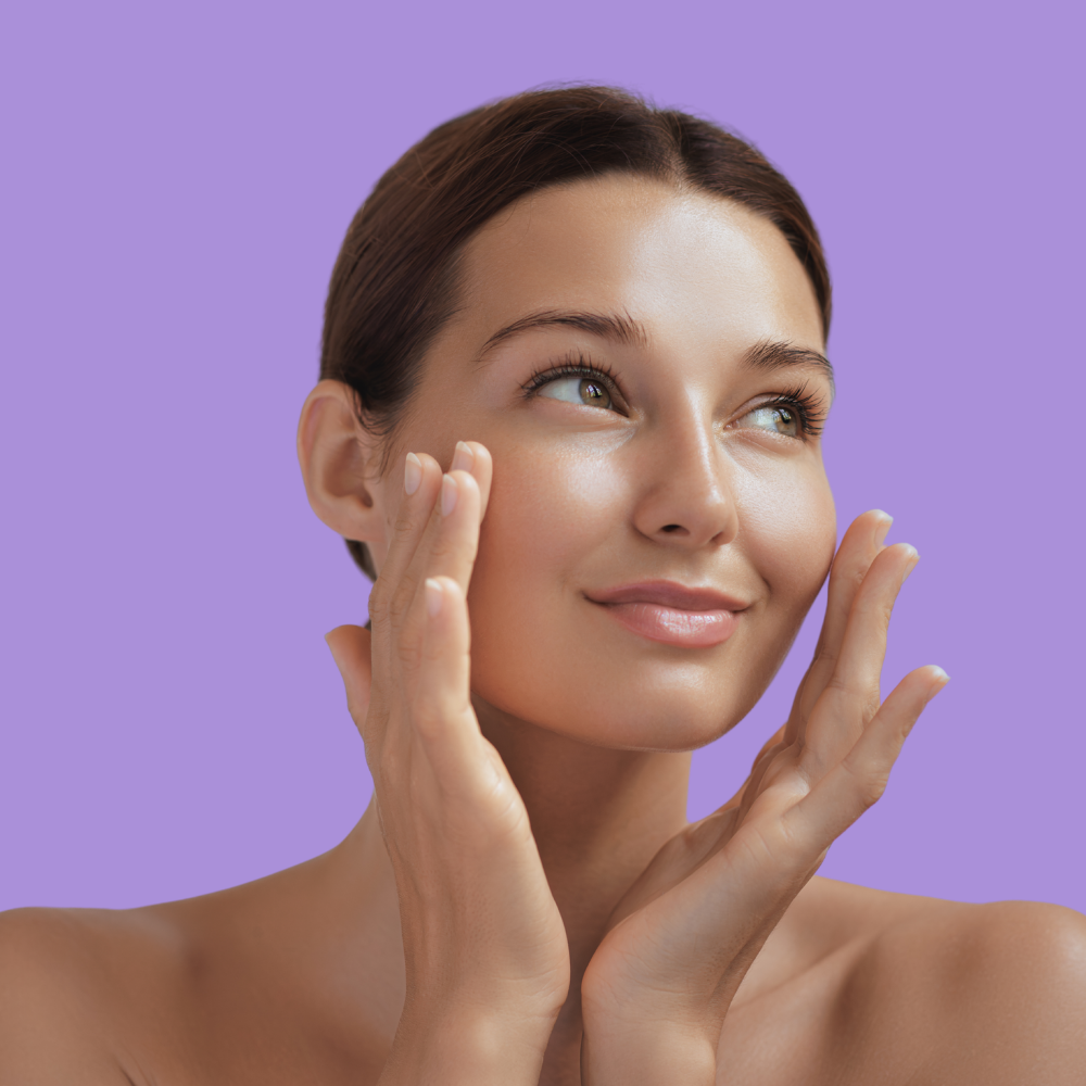 Natural clay facial mask applied to skin, helping cleanse pores and support a clean beauty skincare routine.