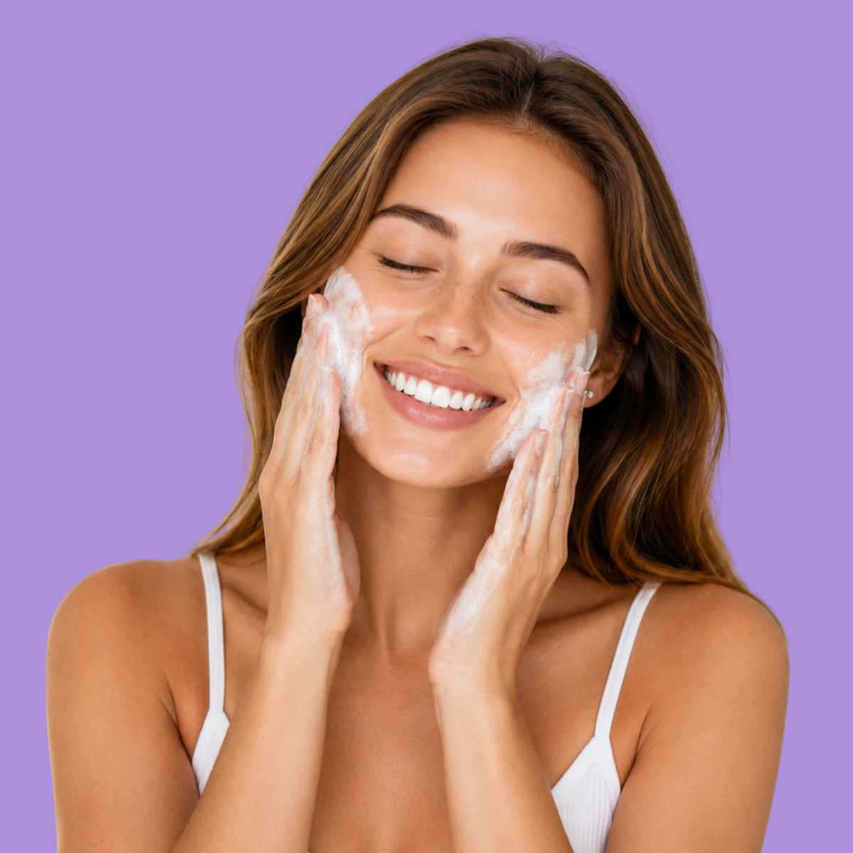 Daily facial cleanser supporting hydrated healthy glowing radiant skin