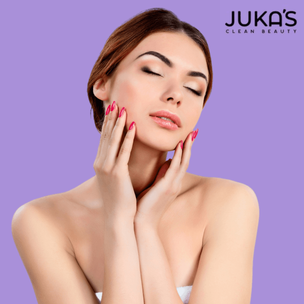 Woman enjoying radiant skin using Body Lotion for Deep Hydration from Juka’s 100% Natural Nourishing Lotion.