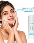 Woman using JUKA'S deep Facial Cleanser on her face